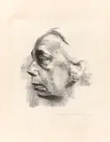 Selbstbildnis im Profil by Käthe Kollwitz, 1927, Lithografie auf Papier, sold May 2022