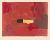Serge Poliakoff, Komposition in Burgunderrot, Gelb und Schwarz