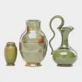 Roblin Pottery, Small vase, glaze test vase, and one small pitcher