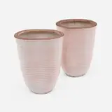 Vases, pair by Heinrich Meister, c. 1955, glazed stoneware, sold Aug 2024