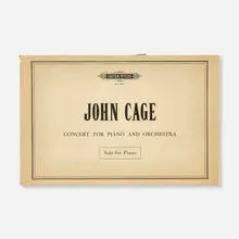 John Cage, Concert for Piano and Orchestra: Solo for Piano for Elaine de Kooning, c. 1960, offset lithograph, cardboard box