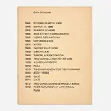 Dan Graham, Schema (March, 1966), 1972, printed and staple-bound paper