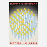 Stephen Frykholm, Happy Birthday Herman Miller poster, 1998, offset lithograph in colors
