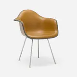 DAX by Charles and Ray Eames, molded fiberglass, vinyl, zinc-plated steel, plastic, sold Aug 2024