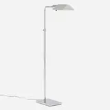 Koch & Lowy, Floor lamp, 1969, chrome-plated steel