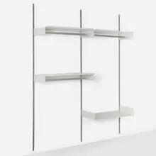 Dieter Rams, 606 Universal Shelving System, painted steel, aluminum