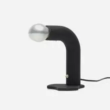 Table lamp, model 523 by Gino Sarfatti, c. 1964, crackle-lacquered metal, chrome-plated steel, sold Aug 2024