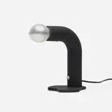 Gino Sarfatti, Table lamp, model 523, c. 1964, crackle-lacquered metal, chrome-plated steel
