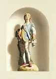 Porcelain figures; a pair by Clifford Harrison, both signed and dated '19C.H76' (lower right), oil on board, offered Oct 2016