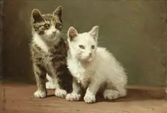 Kittens by Henriëtte Ronner-Knip, oil on board, sold Oct 2016