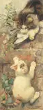 Pussy up; Pussy Down, a pair by Rosa Jameson, watercolour, offered Oct 2016