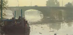 Ken Howard R.A., Kew Bridge, early morning, oil on canvas