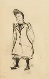 Gehende Frau by Heinrich Zille, Kohle auf Papier, sold Dec 2016
