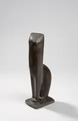 Otto Baum, Katze, 1958, Bronze mit dunkelbrauner Patina. Höhe: 20,3 cm (8 in.)