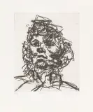 Frank Auerbach, Jake, 1990, Radierung auf Velin