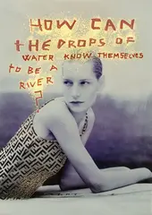 Daniele Buetti, Light box # 87. How can the Drops of Water know themselves to be a River?, 2002, C-Print, perforiert und mit roter Farbe bearbeitet. Unikat