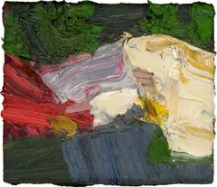Klaus Fußmann, Ohne Titel (Landschaftsszene), 2006, Öl auf Rupfen, im Künstlerrahmen
