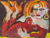 Elvira Bach, Ohne Titel (Liegende)