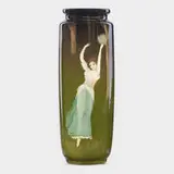 Harriet Elizabeth Wilcox for Rookwood Pottery, Rare figural Iris Glaze vase