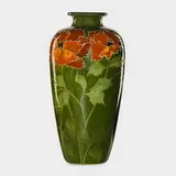Frederick Hurten Rhead for Weller Pottery, Fine and large Faience vase squeezebag-decorated