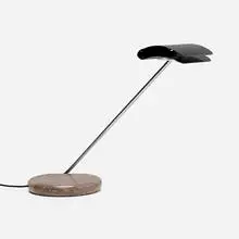 Bruno Gecchelin, Tegola table lamp, c. 1970, marble, chrome-plated steel, lacquered metal