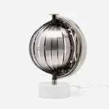 Gaetano Missaglia, Table lamp, c. 1970, marble, chrome-plated steel and metal