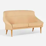 Kerstin Hörlin-Holmquist, Triva-Träffen settee, c. 1960, upholstery, beech