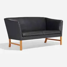 Sofa, model 602 by Ole Wanscher, 1960, leather, beech, sold Aug 2024