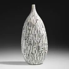 Vase by Massimo Micheluzzi, 2002, carved glass, sold Aug 2024
