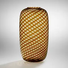 Venini, A Canne Ritorte vase, 1990, fused glass canes