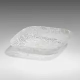 Murrine bowl by Ludovico Diaz de Santillana, 1960-62, clear glass with white murrines, sold Aug 2024