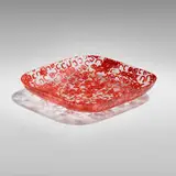 Murrine bowl by Ludovico Diaz de Santillana, 1960-62, clear glass with red murrines, sold Aug 2024
