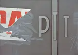 Peter Klasen, PTT, 1982, Acryl auf dickem Karton