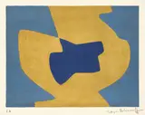 Composition bleu et jaune by Serge Poliakoff, 1968, Farblithographie auf Rives-Velin, sold May 2011