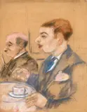 Georg Tappert, Zwei Männer im Café