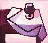 Siegfried Shalom Sebba, Wein, 1960, Öl auf Holz