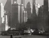 Andreas Feininger, Downtown Manhattan seen from New Jersey, Um 1947, Vintage oder früher Silbergelatineabzug