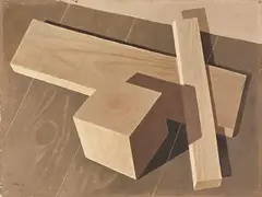 Siegfried Shalom Sebba, Holz, 1960, Öl auf Hartfaser