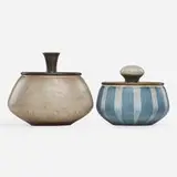 Rupert Deese, Two striped covered jars
