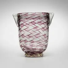Vase by Barovier & attribution Toso, c. 1938, internally decorated glass with applications, sold Aug 2024
