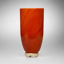 Nuvolato vase by Gabriele Magro, 2000, incamiciato glass with gold leaf, sold Aug 2024