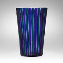 A Canne vase by Venini, 2002, fused glass canes, sold Aug 2024