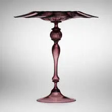 Monumental Soffiato compote by Murano, c. 1925, soffiato glass, sold Aug 2024
