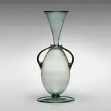 Soffiato vase by attribution Andrea Rioda, c. 1915, soffiato glass with applied handles, sold Aug 2024