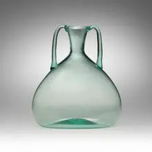 Soffiato vase by Murano, c. 1925, soffiato glass with applied handles, sold Aug 2024