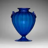 Barovier Seguso Ferro, Soffiato vase, c. 1934, soffiato glass with applied handles