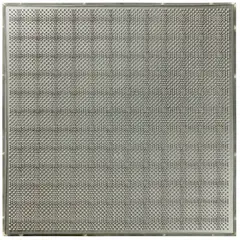 Rudolf Kämmer, Silberne Kugelstruktur „Nr. 5/1962, 1962, Reliefbild auf Hartfaser, im Künstlerrahmen