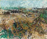 Gerda Lepke, Braunkohlentagebau Hagenwerder“ (Studie im Regen), 1979, Öl auf Leinwand