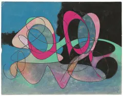 Theodor Werner, Ohne Titel, 1944, Tempera und Bleistift auf festem Velin