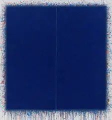 Bernd Berner, flächenraum, 1983, Kreide und Öl auf Leinwand